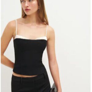 Reformation Melanie Top Black - Size 12